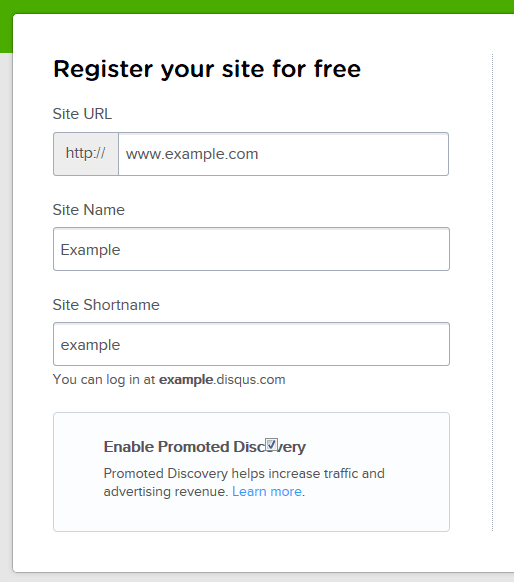 Disqus Register Free