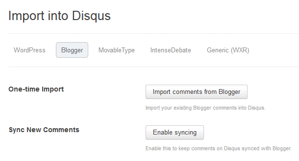 Disqus Import Comments