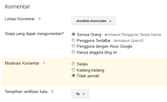 Setting Disqus untuk Blogger