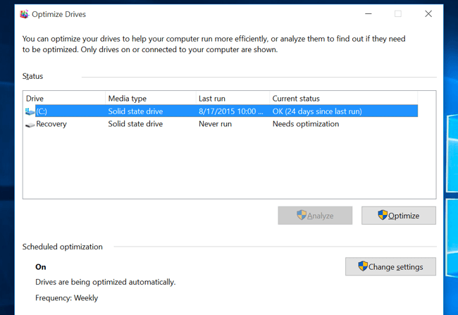 Defragment Tool