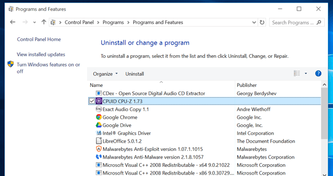 Uninstall Program